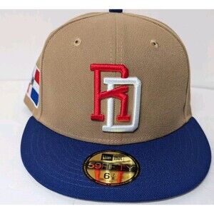 NEW ERA 59FIFTY 5950 FITTED HAT DOMINICAN REPUBLIC CAP WORLD CLASSIC SIZE 6-7/8